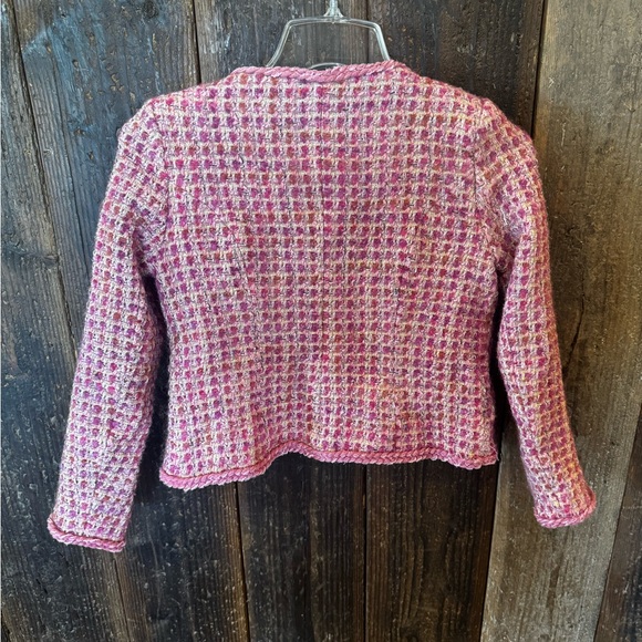 Anthropologie Pink Tweed Blazer - Picture 2 of 5